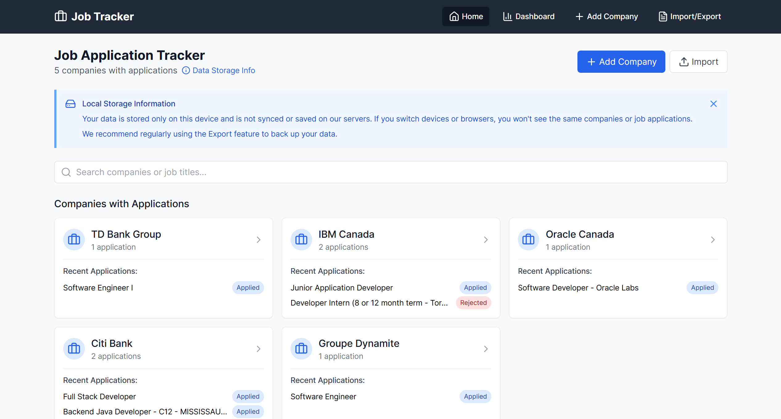Job Application Tracker