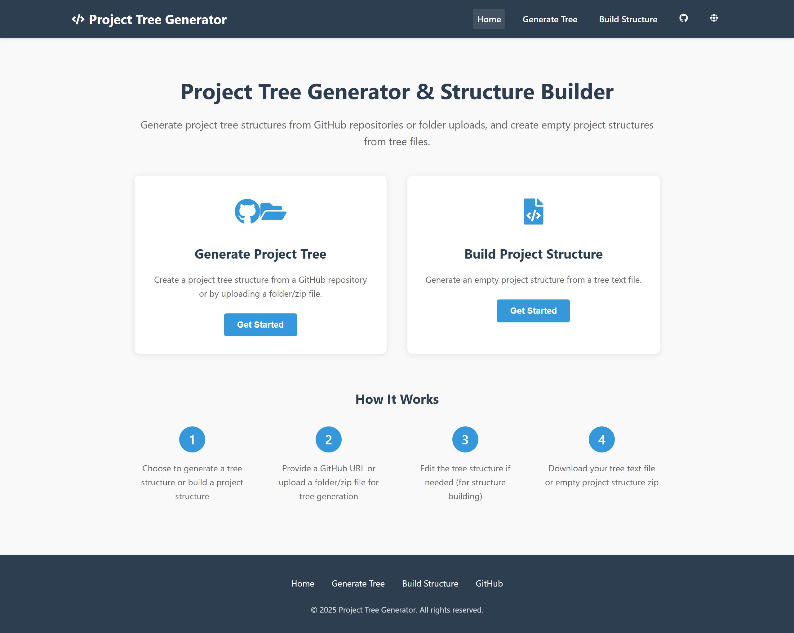 Project Tree Generator